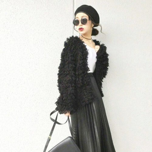 ふんわり可愛いループカーディガンでつくる♡愛され大人女子コーデ